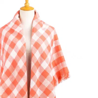 Outfit Lightweight Spring Fall White Super Soft Tassel Plaid Lattice Veronz Classic Nova Scottish Large Cozy Oversize Cappa Tippet Turban Snug Plain Stole Shawl