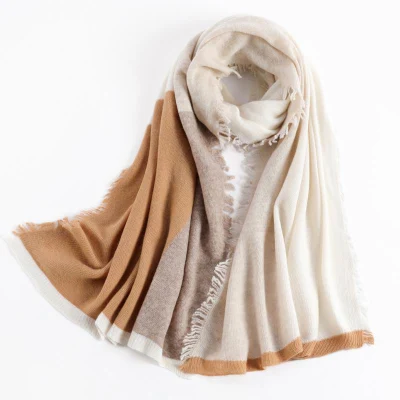 Wholesale Classic Winter Warm Chunky 100% Merino Wool Long Scarf for Ladies