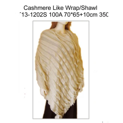 Lady Winter Fashion Knitting Sily Like Poncho Wrap