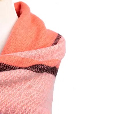 Wholesaler Outerwear Apparel Accessory Women Spring Winter Orange Short Fringe Checks Grid Tartan Warm Pashmina Windowpane Beach Headwear Blanket Scarf Shawl