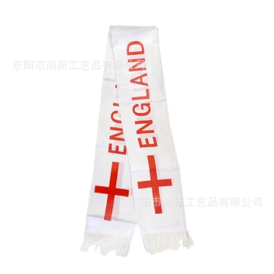 Customized Printed Design Scarf 100% Polyester/Knitted Polyester/Satin/Wool Football Scarf Customization