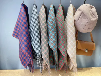 Wholesale Price Check Plaid Tartan Long Scarf for Women with Many Color