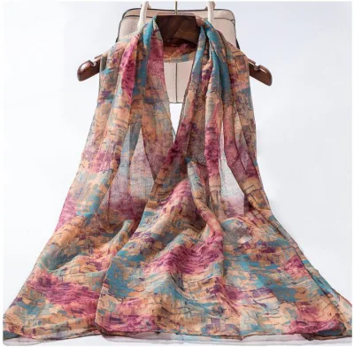 Ladies Tie Dye Printing Stoles Scarves Women Soft Smooth Kimono Turban Girls Thin Fashion Scarf