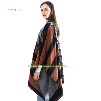 Fashion Street Jacquard Cape Euramerican Scarf Lady Cashmere Shawl Winter