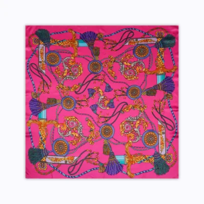 Custom Print Private Label Ladies Silk Scarf Head Scarf High Quality Factory Direct Silk Scarf Sales
