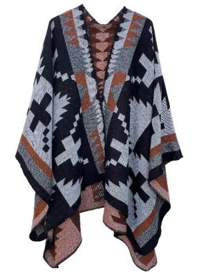 Autumn Winter Ethnic Style Scarf Women Warm Geometric Pattern Ladies Travel Shawl