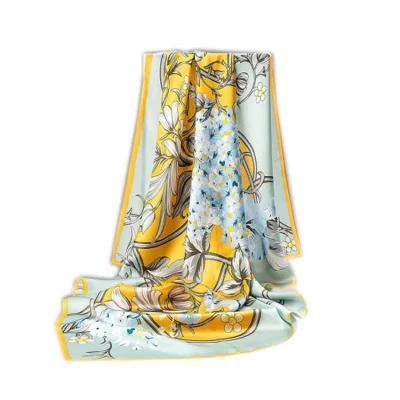 China Custom 100% Pure Print Women Silk Scarf