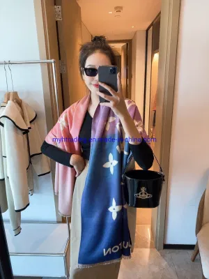 Wholesale Knitted Scarf Replica Merino Wool Cashmere Scarf Printed Versatile Designer Women Scarves