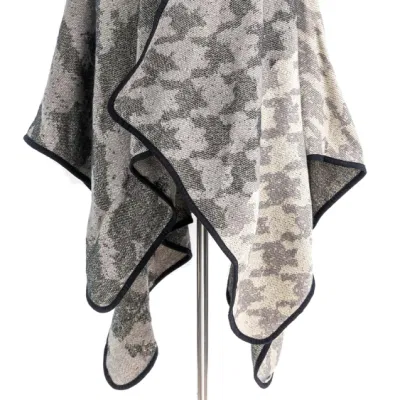 Lady Outerwear Spring Autumn Woman Warmth Apparel Oversize Double Sides Soft Front Open Lattice Tartan Arts Character Casual Shawl Sweaters Cape Blanket Poncho