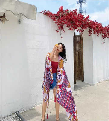 Women Lightweight Long Scarf Shawl Wrap Beautiful Women Silk Scarf Wyz16624