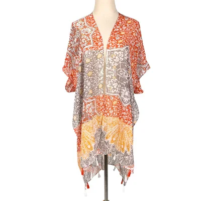 Women Lightweight Ethnic Shawl Beach Silk Scarves