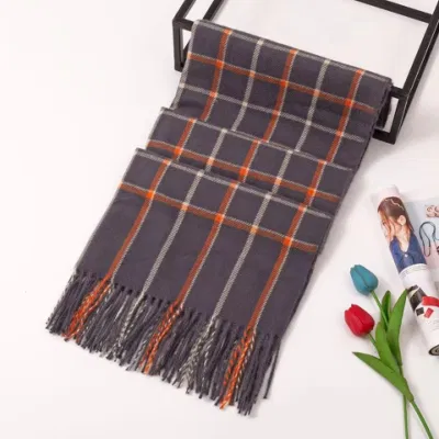 Cotton Warm&Super Soft Classic Fashion Plaid Cashmere Feel Scarf