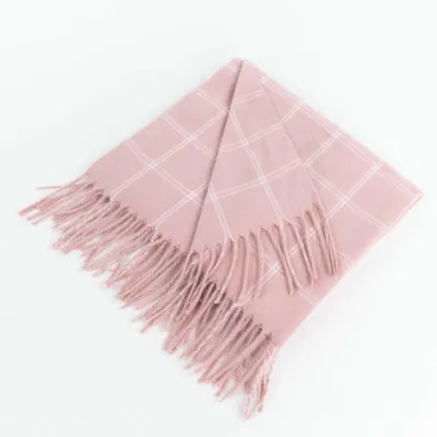 Women Spring Fall Woven Twisted Tassel Plaid Lattice Veronz Super Soft Classic Nova Scottish Large Cozy Oversize Cappa Tippet Turban Striped Lined Scarf
