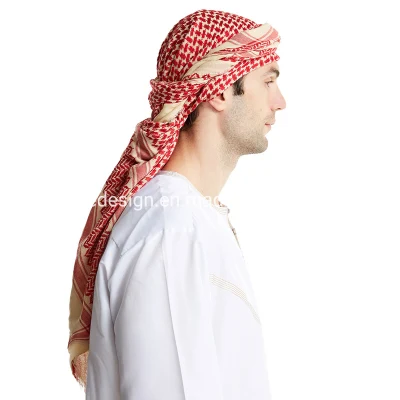 Factory Vintage Woven Pattern Keffiyeh Muslim Arabic Windproof Desert Wrap Shawl Shemagh Hijab Square Man Wool Scarfs