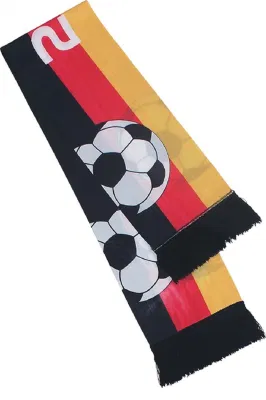 Customized Logo Printed 100% Acrylic Knitted Jacquard Woven Football Team Fans Albanian EU USA Own Scarf Scarves Silk for Soccer Cup Sports Event Wholesale