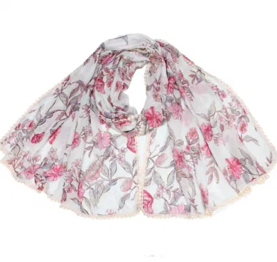 Wholesale New Fashion Lady Spring Summer Brand Designer Soft Pink Bright Scarf