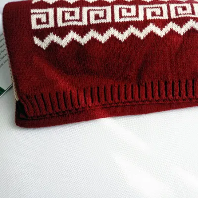 Snowflake Unisex Christmas Reindeer Cotton Fall Winter Warm Knit Long Scarf