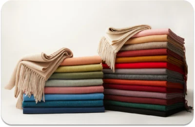 Luxury Scarves Collections 100% Pure Wool Cashmere Solid Scarf