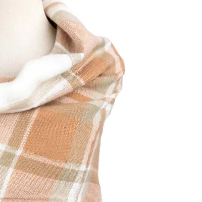Wholesaler Outerwear Outfit Apparel Accessory Metalic Spring Winter Acrylic Fringe Checks Grid Tartan Pashmina Windowpane Headwear Oversize Lurex Scarf Shawl