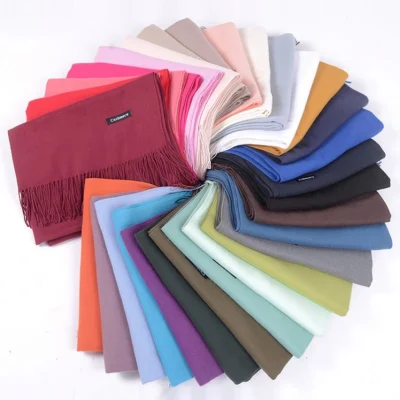 Lady Warm Long Pure Color Shawl 100% Cashmere Winter Scarf Womens