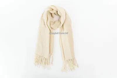 Fashion Accessory Unisex Men Women Winter Black Red Mixed Acrylic Brushed Woven Fringe Grid Checks Design Long Scarf