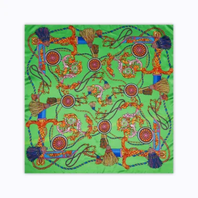 Custom Print Private Label Ladies Silk Scarf Head Scarf High Quality Factory Direct Silk Scarf Sales