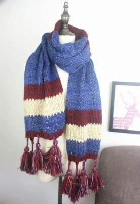 Striped Soft &amp; Warm Tartan Plaid Checked Cashmere Feel Winter Scarf Unisex