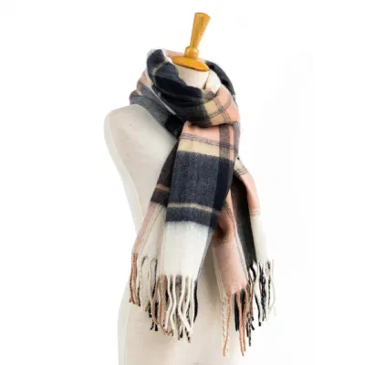 Home Rui Women Men Spring Fall Multi Woven Tassel Plaid Lattice Veronz Super Soft Classic Nova Scottish Large Cozy Oversize Cappa Tippet Turban Textural Scarf