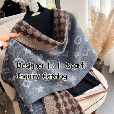 Chic and Luxury Oversized Khaki Pashmina Wraps Winter Warm Scarfs Cashmere Tassel Pashmina Plaid Blanket Shawls Wholesale Designer Wool Scarf