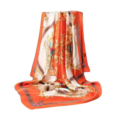 China Custom 100% Pure Print Women Silk Scarf