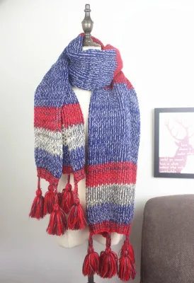 Striped Soft &amp; Warm Tartan Plaid Checked Cashmere Feel Winter Scarf Unisex