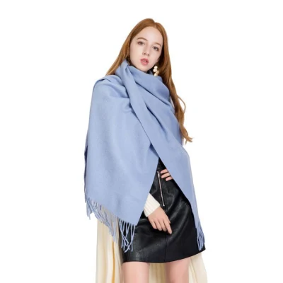 Fashion Lady Warm Long Pure Color Shawl Cashmere Winter Womens Pashmina Scarf