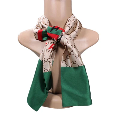 Wholesale Double-Layer Double-Sided Long Scarf 2022 New Thin Long Ribbon Ethnic Style Fine Horse Pattern Small Scarf