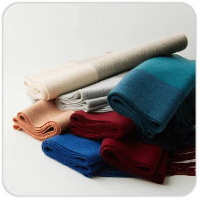 Inner Mongolian 100% Pure New Wool Solid Colour Unisex Lamb&prime;s Wool Scarf