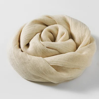 64 Colors Silk Thin Cotton Lightweight Shawl Long Women Hair Warp Scarf