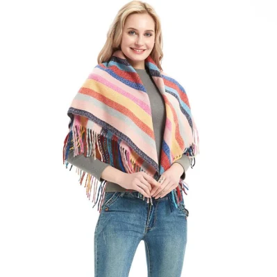 Plaid Blanket Scarf Women Big Square Long Scarves Warm Tartan Checked Shaw