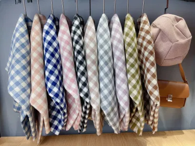 Wholesale Price Check Plaid Tartan Long Scarf for Women with Many Color