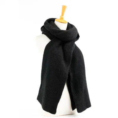 Custom Outfit Basic Accessory Women Men Spring Fall Thick Plain Striped Rib Cashmere Feel Chunky Fluffy Feather Cozy Cappa Tippet Turban Textural Scarf