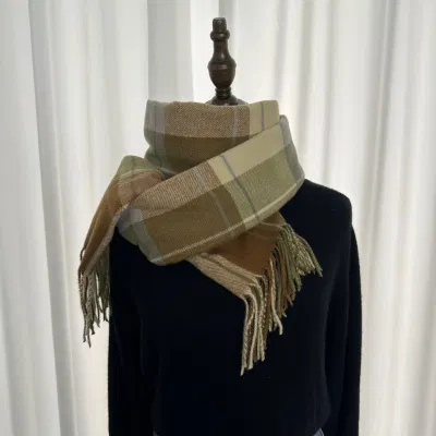 Plaid Thicken Warm Men Women Business Wool Cashmere Winter Shawl Scarves