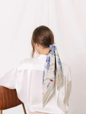 Custom Ladies Designer Head Satin Silk Scarf