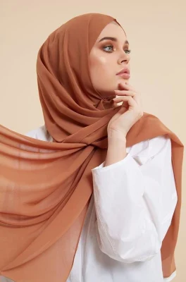 Wholesale Islamic Shawl Soft Plain Georgette Muslim Hijabs Headscarf Bubble Chiffon Hijab Scarf