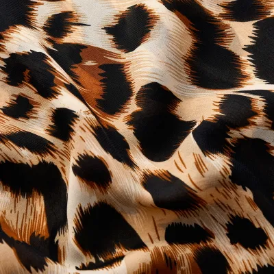 Customise Leopard Print Cape Poncho Cover UPS with Pearl Buttons