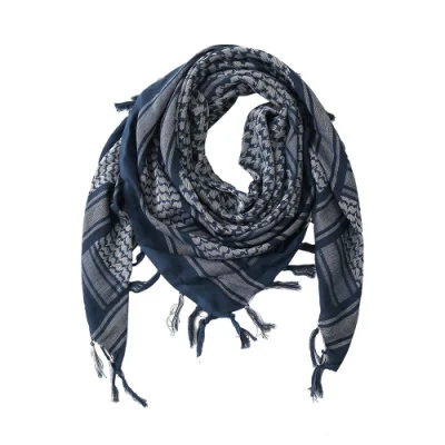 Muslim Men&prime;s Winter Military Windproof Scarf Cotton Thin Hijab Desert Wraps Multifunction 3 Color New Arab Scarves