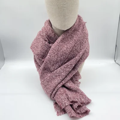 Factory Fashion High Quality Winter Warm Ladies 100% Polyester Soft Brushed Woven Check Blanket Scarf with 3cm Fringe