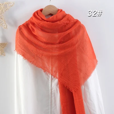 Luxury Long Chiffon Head Neck Cotton Wholesale Warp Shawl Silk Muslim Scarf