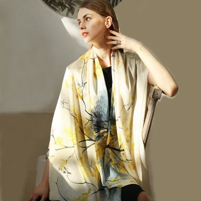 Hot Sale Double-Sided Silk Satin Long Silk Scarf Custom Size Scarf