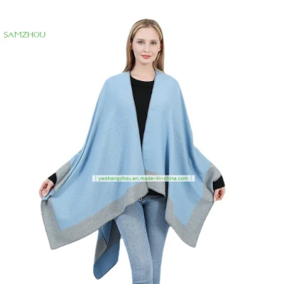 Plain Simple Frame Cotton Slit Scarf Fashion Western Shawl