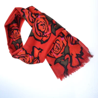 100% Mercerized Wool Flocking Scarf