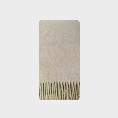 Wool-Blend Mixed Floral Solid Fringed Scarf for Women Winter