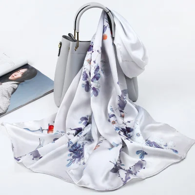 Silk Scarf Women Summer Western Style Mulberry Silk Scarf Cheongsam with Shawl
